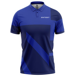 Whitedot Blue Sprit Polo T-Shirt